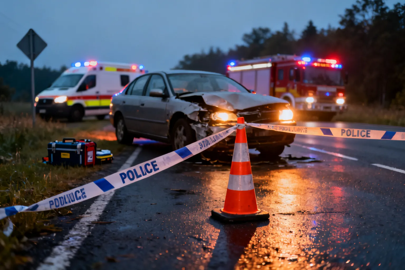 wypadek DK 74J Gomulin — droga zablokowana zgodnie z komunikatem RSO