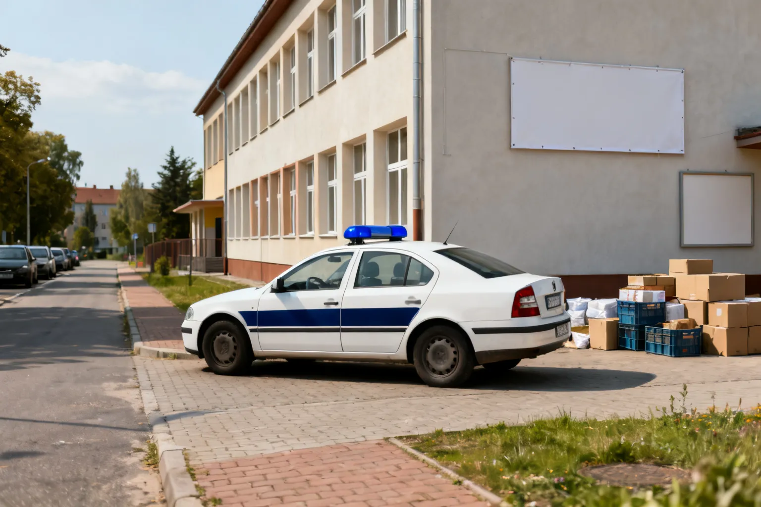 Policjanci zabezpieczali okolice szkół przy rozpoczęciu roku szkolnego w Bełchatowie