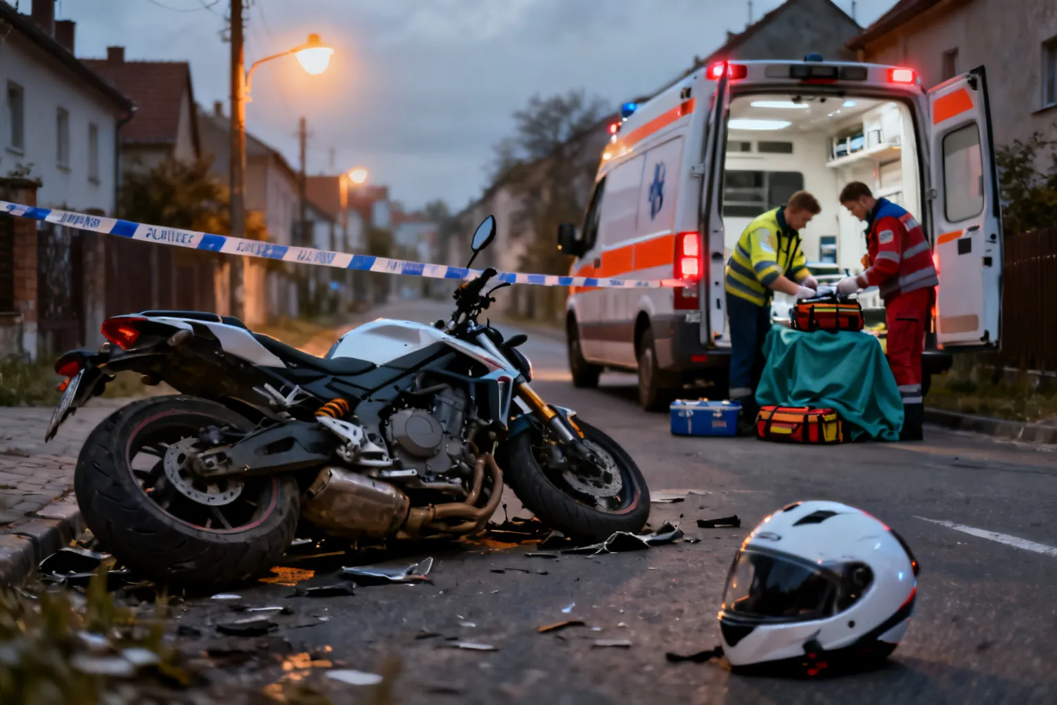 wypadek motocykl Bujny Księże Zelów – 46‑letni motocyklista ranny po upadku