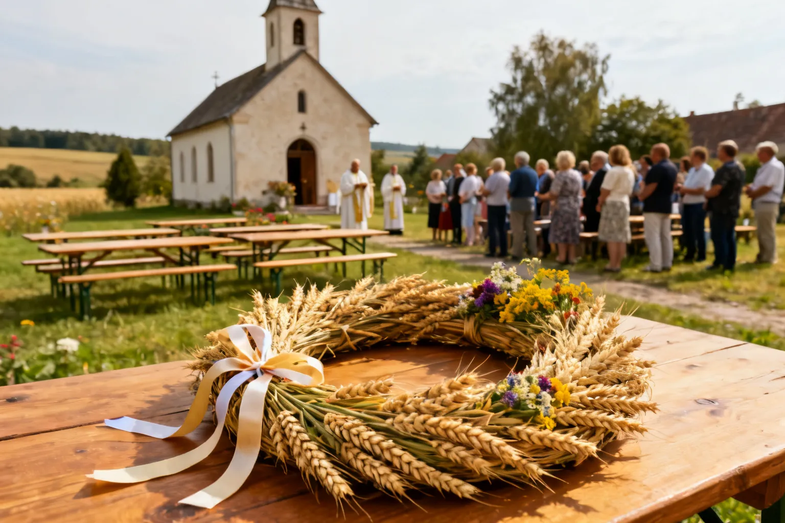 Dożynki parafialne Łękawa – msza odpustowa, poświęcenie wieńców i piknik