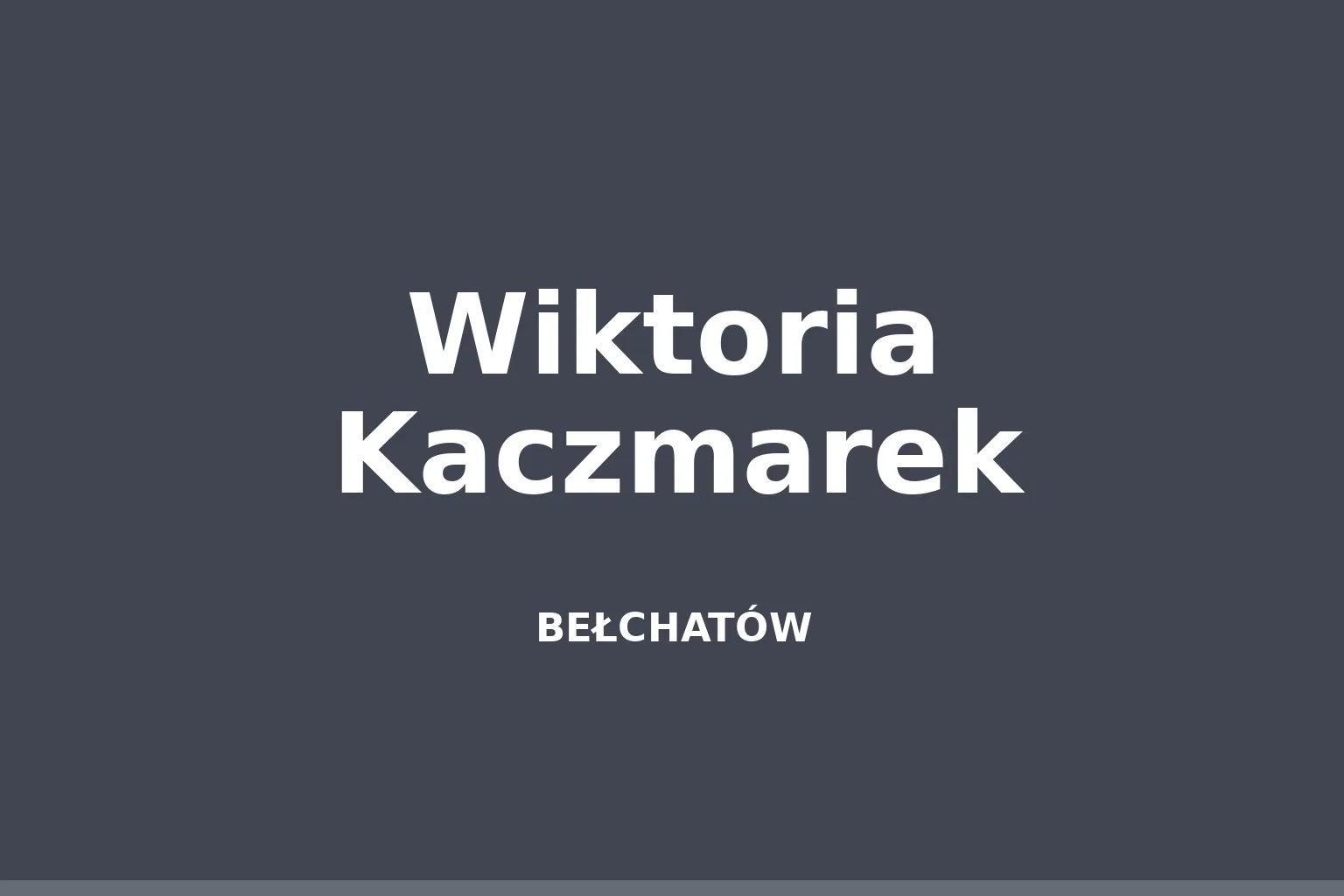 Wiktoria Kaczmarek